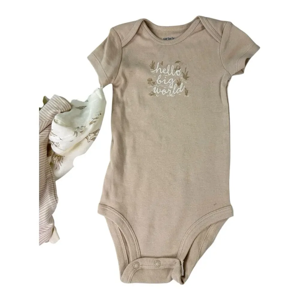 7 Pc Lot 6 Mo Carter's 1st Thanksgiving Set &‎ Baby 5-Pack Short-Sleeve Bodysuit